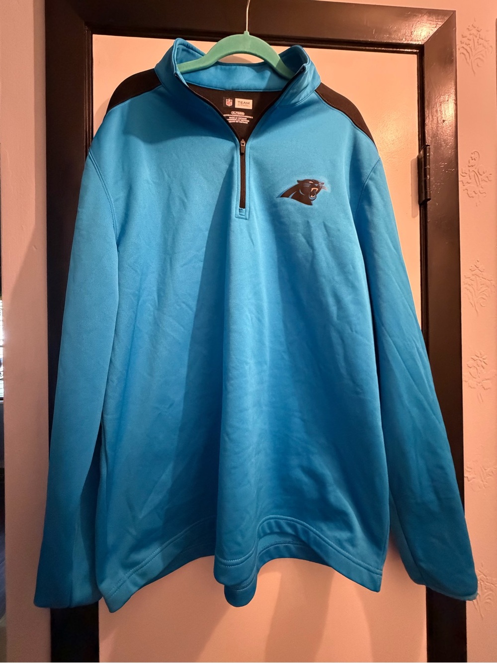 Carolina Panthers Men's Blue Quarter-Zip Pullover